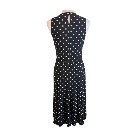 Lauren Ralph Lauren Polka Dot Midi Dress 12 Classic Vintage Inspired cocktail - Picture 6 of 9